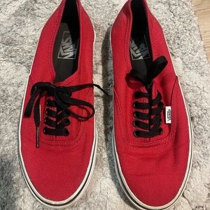 Red low top vans
